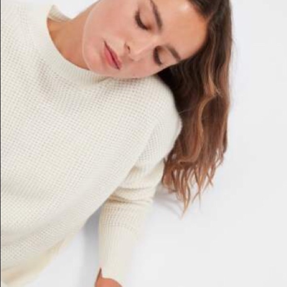 Everlane Waffle Knit Cashmere Crew 